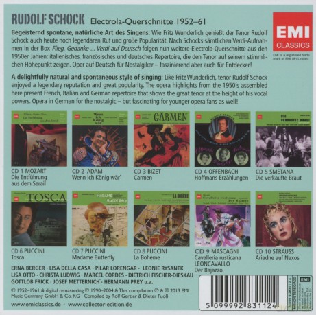 Rudolf Schock:Original Opera Highlihts (Limited) [10CD]