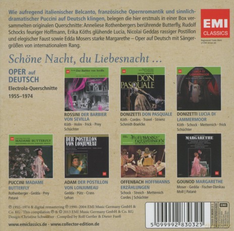 Erika Koth/Gottlob Frick/Nicolai Gedda/Edda Moser/Anneliese Rothenberger: Schone Nacht, Du Liebesnacht - Oper Auf Deutch (Limited) [7CD]