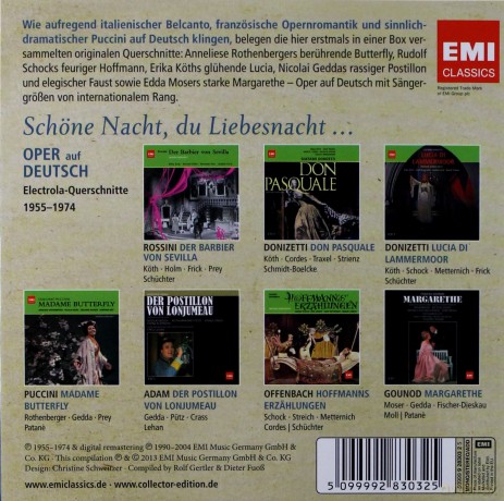 Erika Koth/Gottlob Frick/Nicolai Gedda/Edda Moser/Anneliese Rothenberger: Schone Nacht, Du Liebesnacht - Oper Auf Deutch (Limited) [7CD]