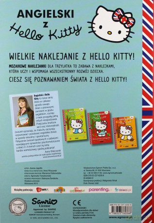 Angielski Z Hello Kitty Mozaikowe Naklejanki Niebieskie [KSIĄŻKA]