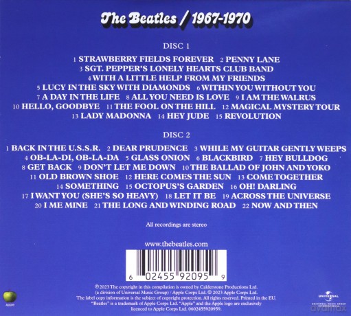 The Beatles: 1967 - 1970 (Blue Album) [2CD]