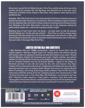 Fist Of Fury (Limited Edition) (Wściekłe pięści) [Blu-Ray]