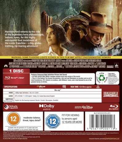 Indiana Jones & The Dial Of Destiny (Indiana Jones i artefakt przeznaczenia) [Blu-Ray]