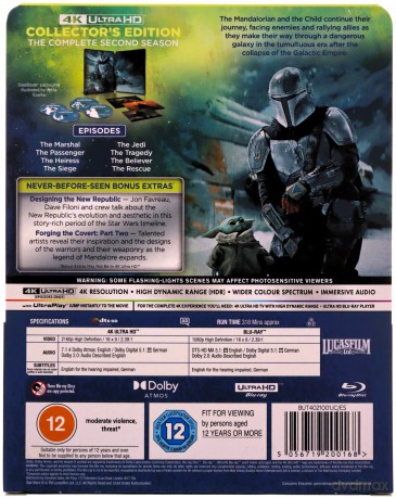 Star Wars The Mandalorian The Complete Season 2 (steelbook) [2xBlu-Ray 4K]+[2xBlu-Ray]