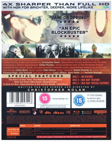 Oppenheimer [Blu-Ray 4K]+[Blu-Ray]