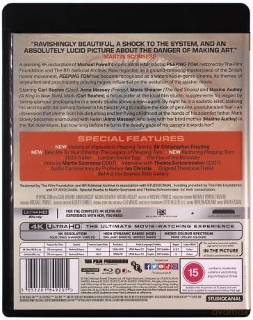 Peeping Tom (Vintage Classics) (Podglądacz) [Blu-Ray 4K]+[Blu-Ray]