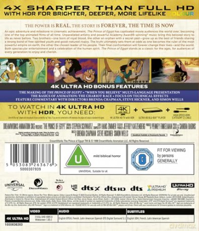 The Prince of Egypt (Książę Egiptu) (25th Anniversary Limited Edition)[Blu-Ray 4K]+[Blu-Ray]