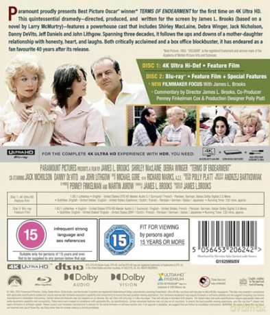 Terms Of Endearment (Czułe słówka) [Blu-Ray 4K] + [Blu-ray]