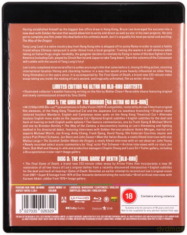 The Way Of The Dragon (Limited Edition) (Droga smoka) [Blu-Ray 4K]+[Blu-Ray]