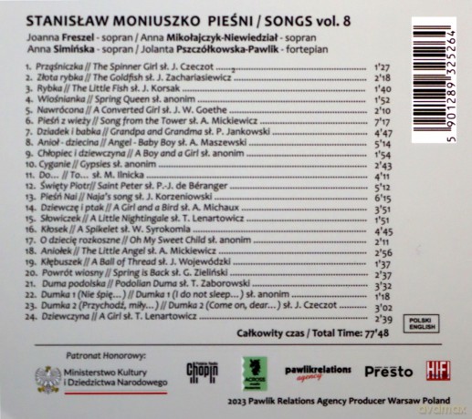Moniuszko Pieśni. volume 8 [CD]