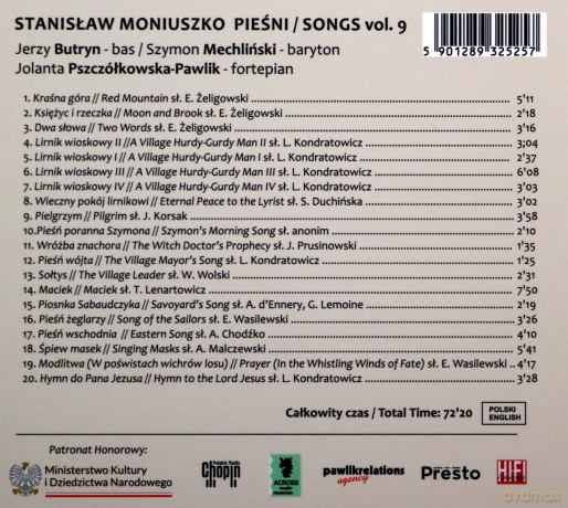 Moniuszko Pieśni. volume 9 [CD]