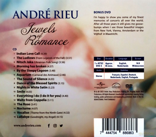 Andre Rieu: Jewels Of Romance [CD]+[DVD]