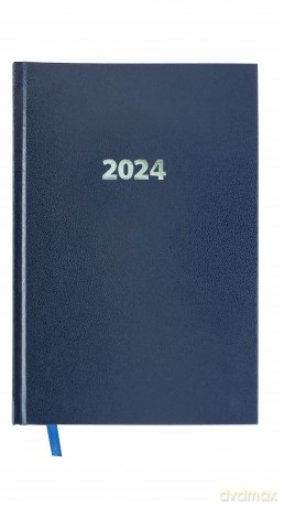 Kalendarz 2024 ekonomiczny A5 dzienny V2 granatowy [KALENDARZ]
