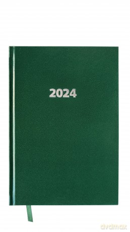 Kalendarz 2024 ekonomiczny A5 dzienny V5 zielony [KALENDARZ]