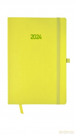 Kalendarz 2024 flex z gumką A5 tygodniowy V5 neon [KALENDARZ]