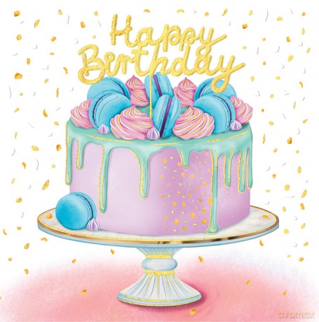 Karnet KW Tort happy birthday