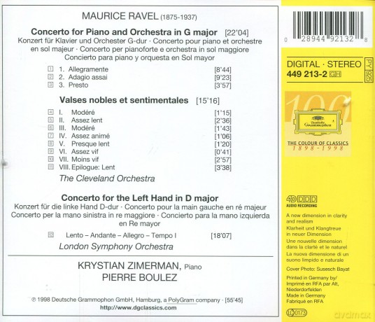 Krystian Zimerman: Ravel [CD]