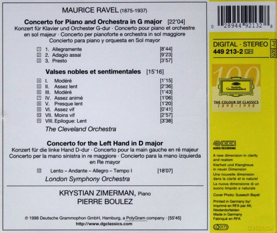 Krystian Zimerman: Ravel [CD]