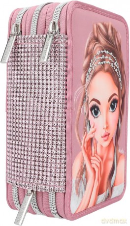 Piórnik potrójny z wyposażeniem TOP Model Glitter Queen 12522A