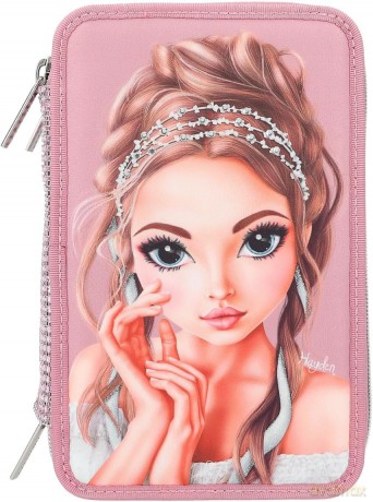 Piórnik potrójny z wyposażeniem TOP Model Glitter Queen 12522A