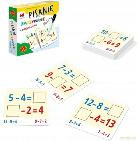 Pisanie zmazywanie odejmowanie