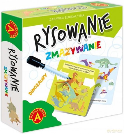 Rysowanie zmazywanie dinozaury