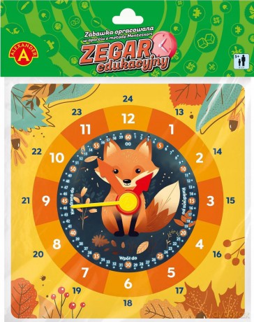 Zegar edukacyjny Lis