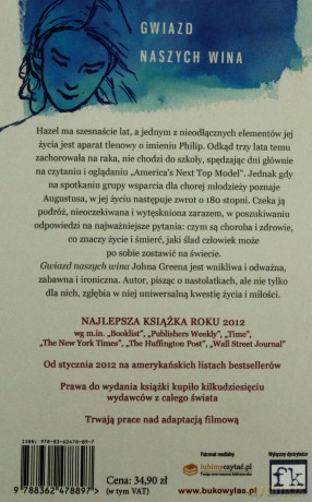 Gwiazd Naszych Wina - John Green [KSIĄŻKA]