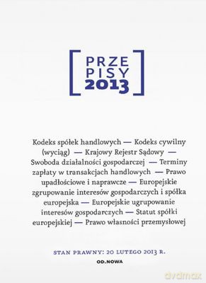 Przepisy 2013 Zbiór Gospodarczy I Handlowy [KSIĄŻKA]
