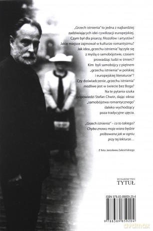 Samobójstwo I Grzech Istnienia (twarda) - Stefan Chwin [KSIĄŻKA]