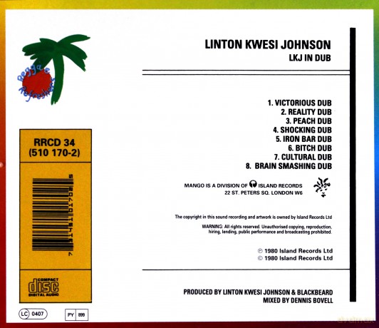 Kwesi Linton Johnson: Lkj In Dub [CD]