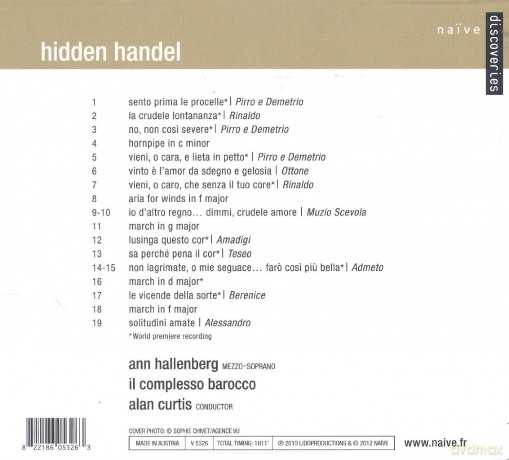 Ann Hallenberg: Hidden Handel (digipack) [CD]