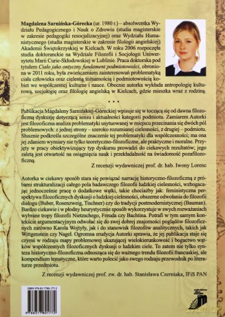 Ciało jako ontyczny fundament podmiotowości - Magdalena Sarnińska-Górecka [KSIĄŻKA]