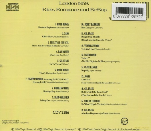 Absolute Beginners soundtrack (Absolutni Debiutanci) [CD]
