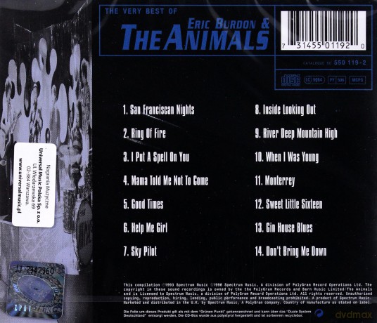 Burdon, Eric & Animals: Best Of [CD]