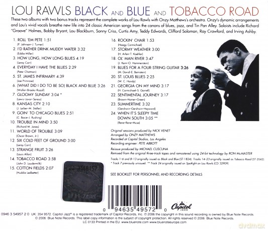 Rawls, Lou: Black And Blue / Tobacco Road [CD]