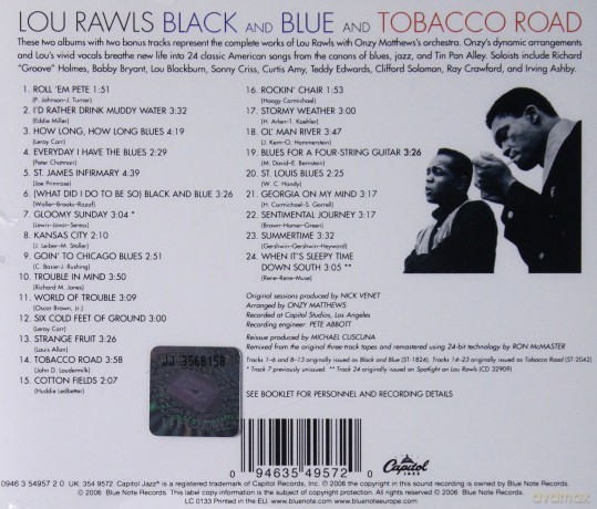 Rawls, Lou: Black And Blue / Tobacco Road [CD]