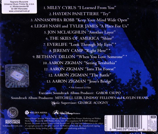 Bridge To Terabithia soundtrack (Most Do Terabithii) [CD]