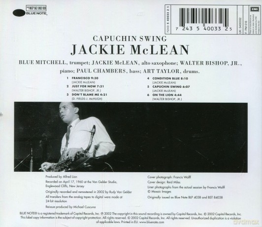Mclean, Jackie: Capuchin Swing [CD]