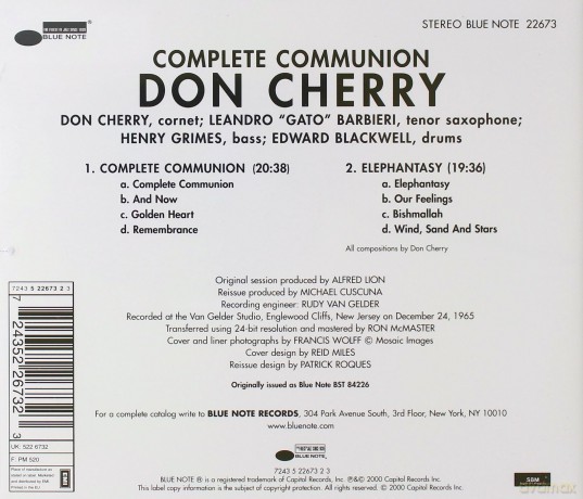 Cherry, Don: Complete Communion [CD]
