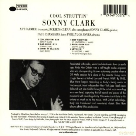 Sonny Clark: Cool Struttin` (rudy Van Gelder Remaster) [CD]