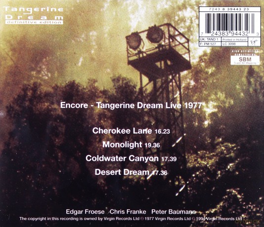 Tangerine Dream: Encore (tangerine Dream Live) [CD]