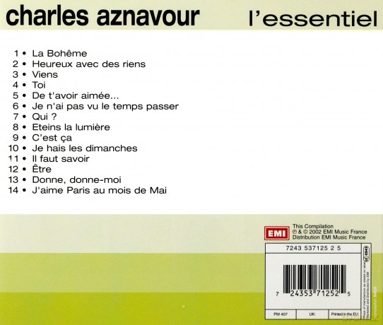 Aznavour, Charles: Essentiel 2002 [CD]