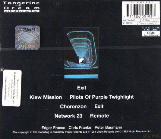 Tangerine Dream: Exit [CD]