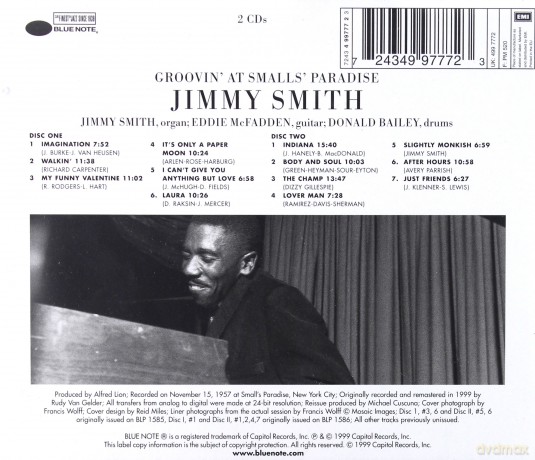 Smith, Jimmy: Groovin` At Small`S Paradise (rudy Van Gelder Rema [2CD]
