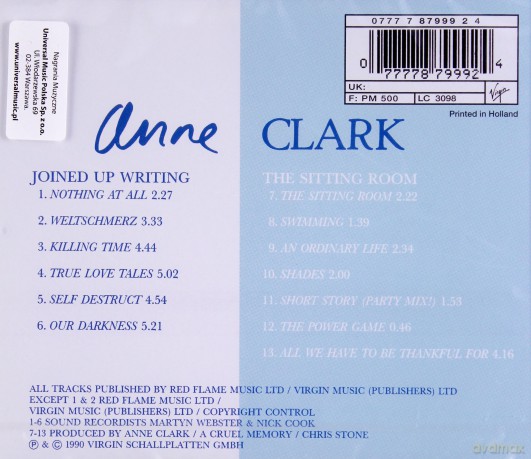 Clark, Anne: Joined Up Writing [CD]