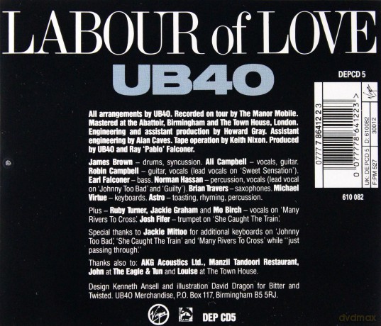 Ub40: Labour Of Love 1 [CD]