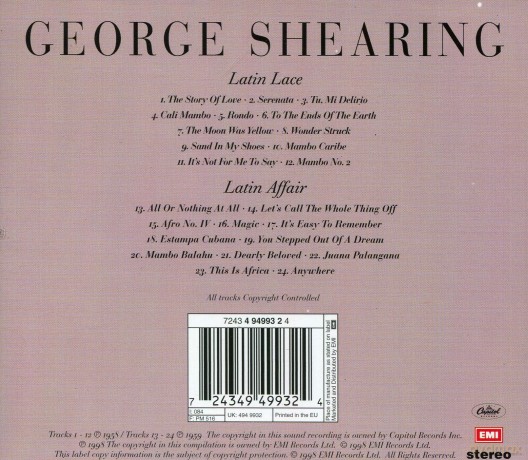 Shearing, George Quintet: Latin Lace/Latin Affair [CD]