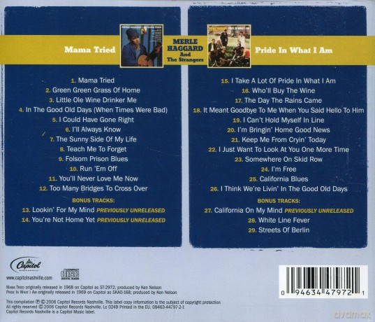 Haggard, Merle: Mama Tried/Pride In What I Am [CD]