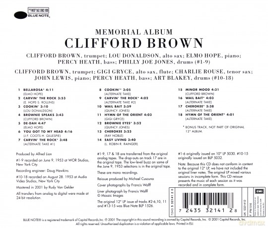 Brown, Clifford: Memorial Album [CD]
